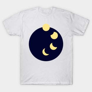 Moonset and Moon Phases T-Shirt